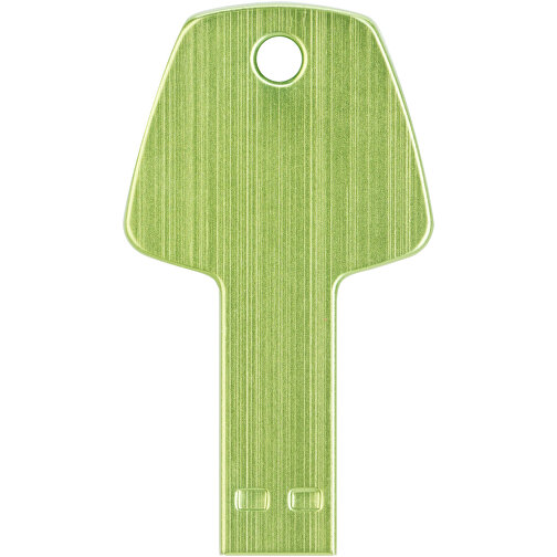 USB-Stick Schlüssel , grün MB , 16 GB , Aluminium MB , 5,70cm x 3,20cm x 0,30cm (Länge x Höhe x Breite), Bild 5