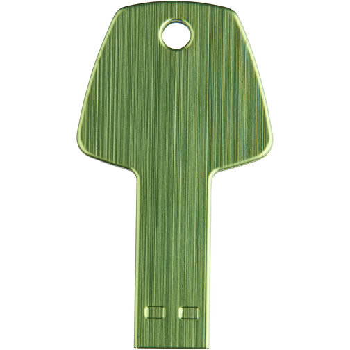 USB-Stick Schlüssel , grün MB , 8 GB , Aluminium MB , 5,70cm x 3,20cm x 0,30cm (Länge x Höhe x Breite), Bild 4