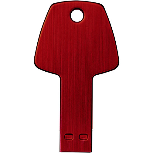 USB-Stick Schlüssel , rot MB , 8 GB , Aluminium MB , 5,70cm x 3,20cm x 0,30cm (Länge x Höhe x Breite), Bild 4