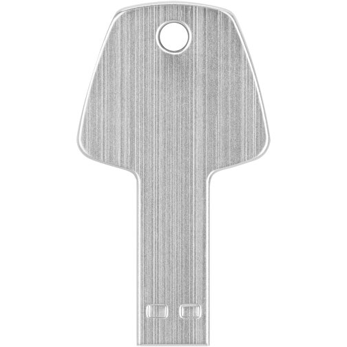 USB-Stick Schlüssel , silber MB , 4 GB , Aluminium MB , 5,70cm x 3,20cm x 0,30cm (Länge x Höhe x Breite), Bild 4