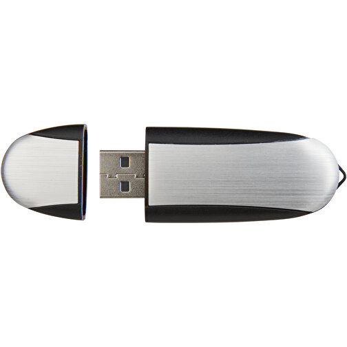 Memo USB-Stick , schwarz / silber MB , 32 GB , Kunststoff, Aluminium MB , 6,00cm x 2,40cm x 1,20cm (Länge x Höhe x Breite), Bild 6