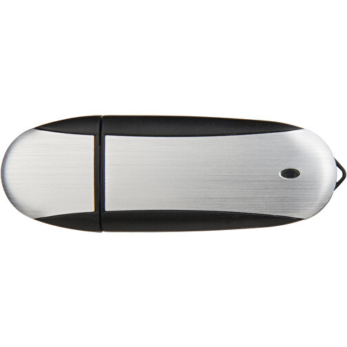 Memo USB-Stick , schwarz / silber MB , 16 GB , Kunststoff, Aluminium MB , 6,00cm x 2,40cm x 1,20cm (Länge x Höhe x Breite), Bild 3