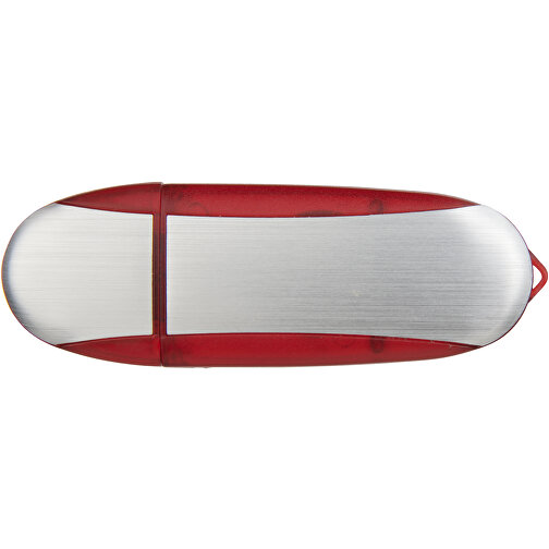 Memo USB-Stick , rot / silber MB , 32 GB , Kunststoff, Aluminium MB , 6,00cm x 2,40cm x 1,20cm (Länge x Höhe x Breite), Bild 4