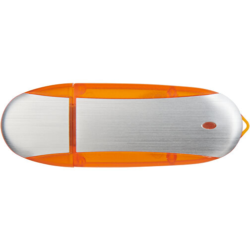 Memo USB-Stick , orange / silber MB , 8 GB , Kunststoff, Aluminium MB , 6,00cm x 2,40cm x 1,20cm (Länge x Höhe x Breite), Bild 8