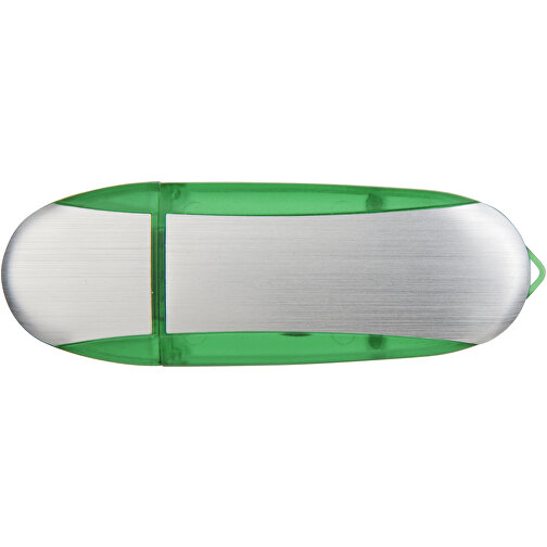 Memo USB-Stick , apfelgrün / silber MB , 16 GB , Kunststoff, Aluminium MB , 6,00cm x 2,40cm x 1,20cm (Länge x Höhe x Breite), Bild 4