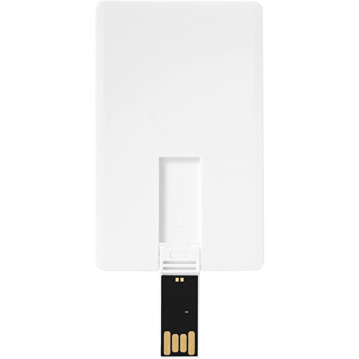 Slim Credit Card USB-Stick , weiß MB , 4 GB , Kunststoff MB , 8,20cm x 5,20cm x 0,30cm (Länge x Höhe x Breite), Bild 3