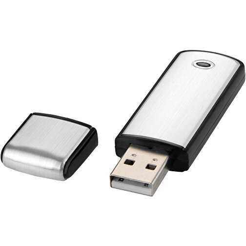 USB-Stick Square , silber MB , 16 GB , Kunststoff, Aluminium MB , 6,40cm x 2,10cm x 0,70cm (Länge x Höhe x Breite), Bild 1