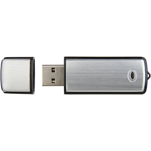 USB-Stick Square , silber MB , 16 GB , Kunststoff, Aluminium MB , 6,40cm x 2,10cm x 0,70cm (Länge x Höhe x Breite), Bild 2