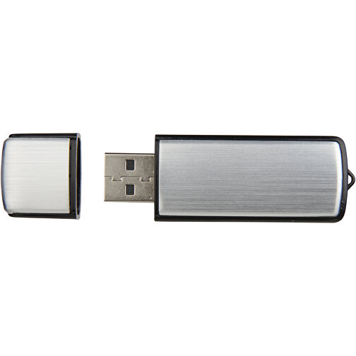 USB-Stick Square , silber MB , 8 GB , Kunststoff, Aluminium MB , 6,40cm x 2,10cm x 0,70cm (Länge x Höhe x Breite), Bild 3