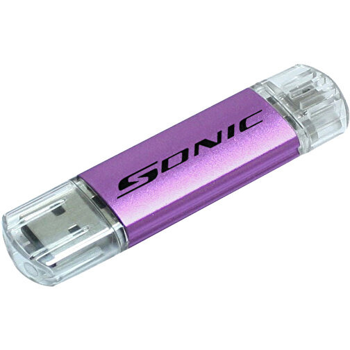 Silicon Valley On-the-Go USB-Stick , magenta MB , 16 GB , Aluminium MB , 6,90cm x 1,80cm x 0,70cm (Länge x Höhe x Breite), Bild 2