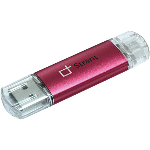 Silicon Valley On-the-Go USB-Stick , rot MB , 32 GB , Aluminium MB , 6,90cm x 1,80cm x 0,70cm (Länge x Höhe x Breite), Bild 2
