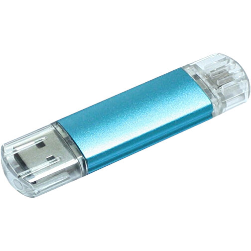 Silicon Valley On-the-Go USB-Stick , blau MB , 32 GB , Aluminium MB , 6,90cm x 1,80cm x 0,70cm (Länge x Höhe x Breite), Bild 1