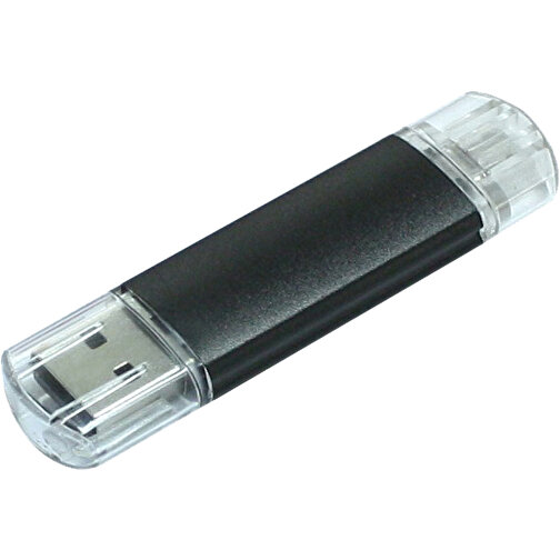 Silicon Valley On-the-Go USB-Stick , schwarz MB , 16 GB , Aluminium MB , 6,90cm x 1,80cm x 0,70cm (Länge x Höhe x Breite), Bild 1