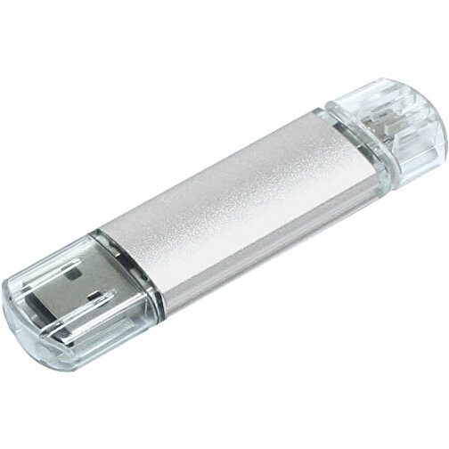Silicon Valley On-the-Go USB-Stick , silber MB , 32 GB , Aluminium MB , 6,90cm x 1,80cm x 0,70cm (Länge x Höhe x Breite), Bild 1