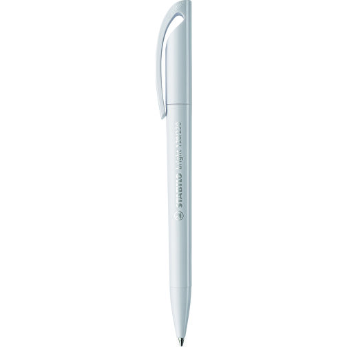 STABILO Bright Kugelschreiber , Stabilo, weiß, recycelter Kunststoff, 14,70cm x 1,60cm x 1,20cm (Länge x Höhe x Breite), Bild 1
