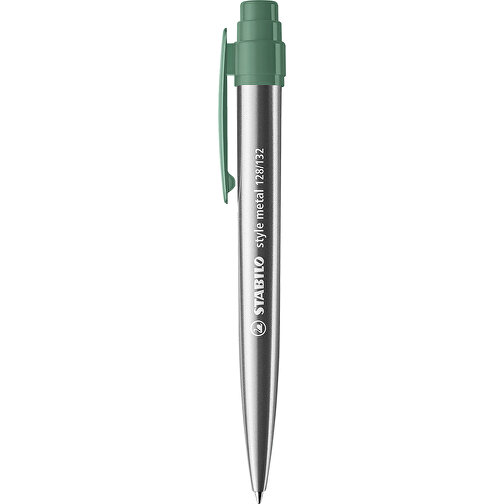 STABILO Style Metal Kugelschreiber , Stabilo, silber/laubgrün, Metall, 14,00cm x 1,90cm x 1,50cm (Länge x Höhe x Breite), Bild 1