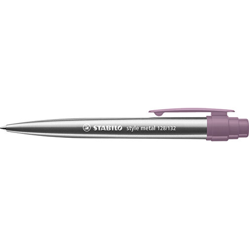 STABILO Style Metal Kugelschreiber , Stabilo, silber/mauve, Metall, 14,00cm x 1,90cm x 1,50cm (Länge x Höhe x Breite), Bild 3