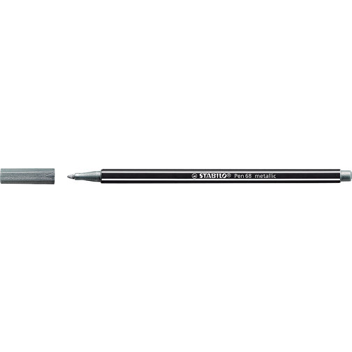 STABILO Pen 68 Metallic Fasermaler , Stabilo, silber, Kunststoff, 16,80cm x 0,80cm x 0,80cm (Länge x Höhe x Breite), Bild 1