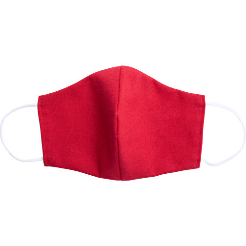 Wiederverwendbare Hygienemaske Liriax S , rot, Äußere: 50% Baumwolle/ 50% Polyester. Innen: 100% Baumwolle, 21,00cm x 14,00cm (Länge x Breite), Bild 3