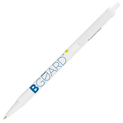 BIC® Clic Stic BGUARD™ Kugelschreiber , BiC, weiß, Kunststoff, 14,00cm x 1,20cm (Länge x Breite), Bild 2