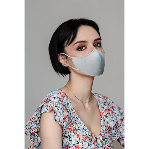 XD DESIGN Masken-Set, Grau , grau, Polyester, 13,50cm x 18,00cm (Länge x Höhe), Bild 4