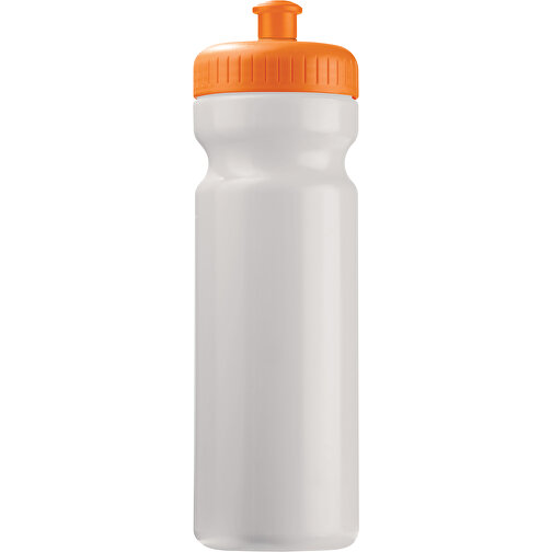 Sportflasche Bio 750ml , weiß / orange, Bio PE, 24,80cm (Höhe), Bild 1