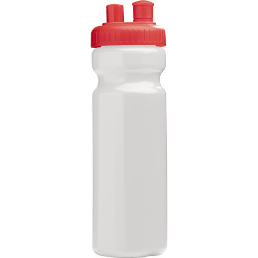 Trinkflasche Mit Zerstäuber 750ml , weiss / rot, LDPE & PP, 25,50cm (Höhe), Bild 1