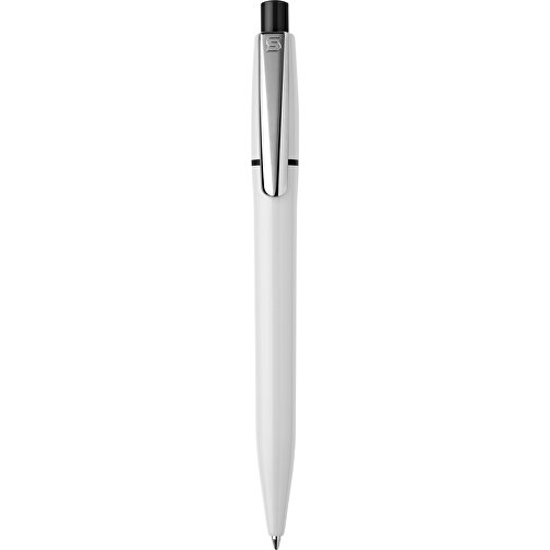 Kugelschreiber Semyr Hardcolour , weiss / schwarz, ABS & Metall, 13,70cm (Länge), Bild 1