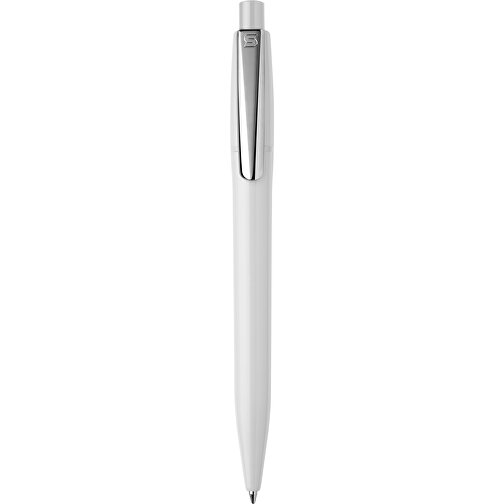 Kugelschreiber Semyr Hardcolour , weiss, ABS & Metall, 13,70cm (Länge), Bild 1