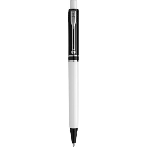 Kugelschreiber Raja Colour Hardcolour , schwarz / weiss, ABS & Metall, 14,00cm (Länge), Bild 1