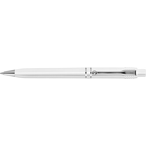 Kugelschreiber Raja Chrome Hardcolour , weiß, ABS & Metall, 14,00cm (Länge), Bild 3