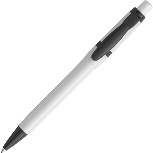 Kugelschreiber Olly Hardcolour , weiss / grau, ABS, 13,80cm (Länge), Bild 2