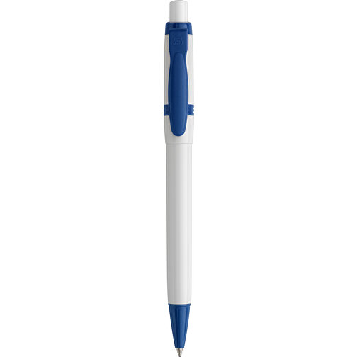 Kugelschreiber Olly Hardcolour , weiß / hellblau, ABS, 13,80cm (Länge), Bild 1