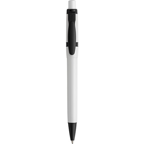 Kugelschreiber Olly Hardcolour , weiss / schwarz, ABS, 13,80cm (Länge), Bild 1
