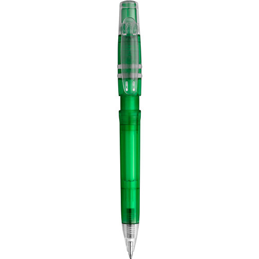 Kugelschreiber Nora Clear Transparent , transparent grün, ABS, 14,00cm (Länge), Bild 1