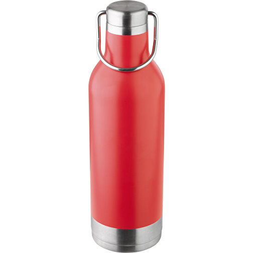 Edelstahl-Isolierflasche 400ml , rot, Edelstahl, 25,50cm (Höhe), Bild 1