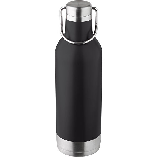 Edelstahl-Isolierflasche 400ml , schwarz, Edelstahl, 25,50cm (Höhe), Bild 1