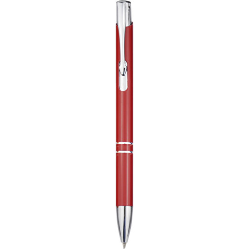 Moneta Kugelschreiber Aus Recyceltem Aluminium , rot, Recycled Aluminium, ABS Kunststoff, Eisen, 13,60cm (Länge), Bild 1