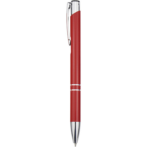 Moneta Kugelschreiber Aus Recyceltem Aluminium , rot, Recycled Aluminium, ABS Kunststoff, Eisen, 13,60cm (Länge), Bild 2
