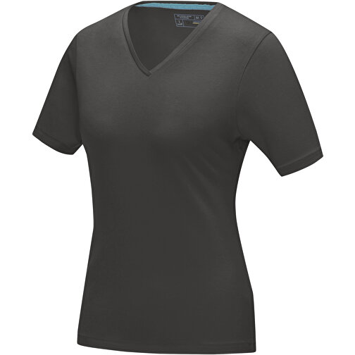 Kawartha T-Shirt Für Damen Mit V-Ausschnitt , Green Concept, storm grey, Single jersey Strick 95% Bio Baumwolle, 5% Elastan, 200 g/m2, XL, , Bild 1