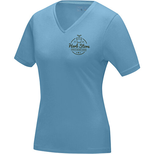 Kawartha T-Shirt Für Damen Mit V-Ausschnitt , Green Concept, nxt blau, Single jersey Strick 95% Bio Baumwolle, 5% Elastan, 200 g/m2, S, , Bild 2
