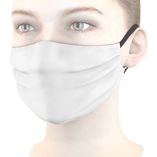 Mund-Nasen-Maske , dunkelgrau, Polyester, 11,00cm x 9,00cm (Länge x Breite), Bild 1