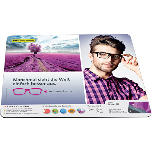 AXOPAD® AXOSoft 600 betalingsmatte, rektangulær, 24 x 19,5 cm, 1,6 mm tykk, Bilde 1