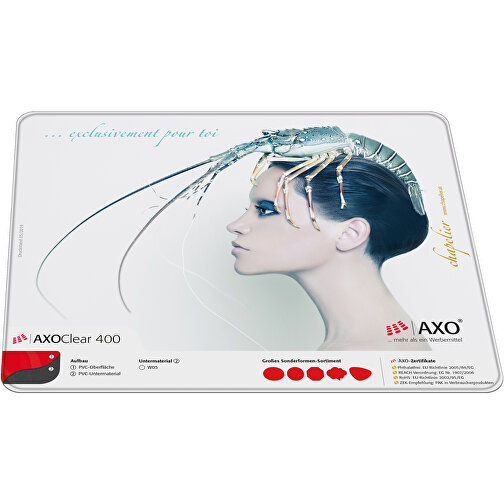 AXOPAD® AXOClear 600 betalningsmatta, 29,7 x 21 cm rektangulär, 0,9 mm tjock, Bild 1