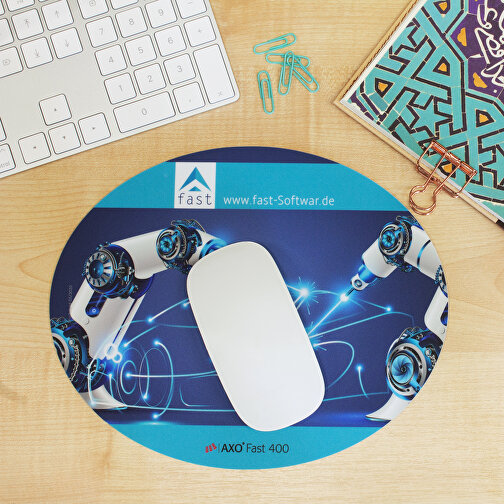 AXOPAD® Mousepad AXOFast 400, 24 x 19,5 cm ovale, 1,4 mm di spessore, Immagine 5