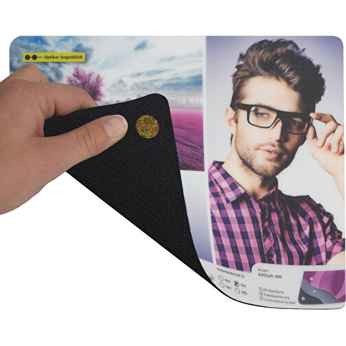 AXOPAD® Mousepad AXOSoft 400, kwadrat 20 x 20 cm, grubosc 1,6 mm, Obraz 2