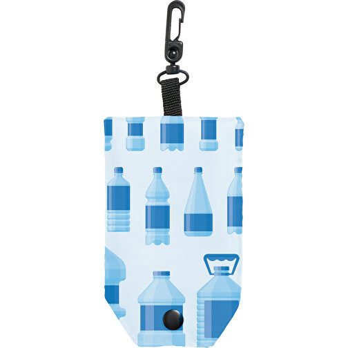 Full Color Faltbare RPET Einkaufstasche Mit Hülle , weiß, RPET, 50,00cm x 39,00cm (Höhe x Breite), Bild 5