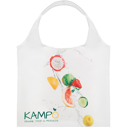 Full Color Faltbare Einkaufstasche , weiß, Polyester, 56,00cm x 41,00cm (Höhe x Breite), Bild 2