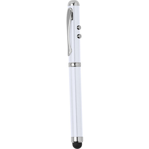 Kugelschreiber Laser Snarry , weiß, Metall, 12,30cm (Breite), Bild 1