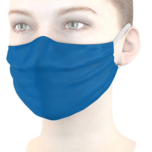 Mund-Nasen-Maske Mit Nasenbügel , tintenblau, Polyester, 11,00cm x 9,00cm (Länge x Breite), Bild 1